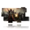 paintings with fantasy warriors images - version: 10 pannelli 190x110cm
