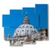 foto quadri roma la cupola di san pietro - version: 5 pannelli 106x98cm