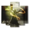 paintings with dark fantasy images - version: 5 pannelli 89x85cm