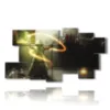paintings with dark fantasy images - version: 9 pannelli 184x100cm