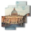 cuadros modernos sobre lienzo roma y vaticano - version: 4 pannelli 77x78cm