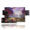 paintings with fantasy images with mushrooms - version: 7 pannelli 157x90cm