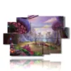 paintings with fantasy images with mushrooms - version: 9 pannelli 171x108cm