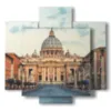 cuadros modernos sobre lienzo roma y vaticano - version: 5 pannelli 89x85cm