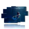 painting with fantasy images women mermaid - version: 9 pannelli 171x108cm