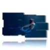 painting with fantasy images women mermaid - version: 10 pannelli 183x100cm