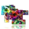 tableaux colores modernes delire de couleurs - version: 9 pannelli 171x126cm
