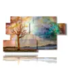 paintings with fantasy sunset images - version: 7 pannelli 157x90cm