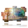 paintings with fantasy sunset images - version: 11 pannelli 182x115cm