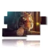 quadro con immagini fantasy donne e tigre - version: 7 pannelli 157x90cm