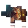 quadro con immagini fantasy donne e tigre - version: 8 pannelli 171x126cm