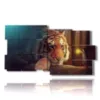 quadro con immagini fantasy donne e tigre - version: 10 pannelli 183x100cm