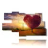 buenos dias arbol de fantasia en forma de corazon - version: 9 pannelli 180x103cm