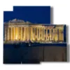 painting with photos athens at night the parthenon - version: 5 pannelli 102x93cm