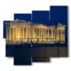bild mit fotos athen bei nacht der parthenon - version: 5 pannelli 106x98cm