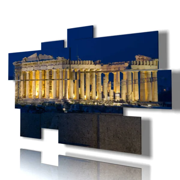 paisaje nocturno de Atenas