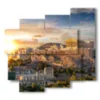 foto di atene quadro della citta - version: 5 pannelli 106x98cm