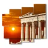 bild mit fotos von athen griechenland bei sonnenuntergang - version: 5 pannelli 106x98cm