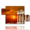 quadro con foto di atene grecia al tramonto - version: 5 pannelli 128x85cm