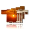 bild mit fotos von athen griechenland bei sonnenuntergang - version: 7 pannelli 173x108cm