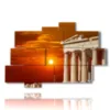 painting with photos of athens greece at sunset - version: 10 pannelli 173x114cm