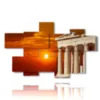 cuadro con fotos de atenas grecia al atardecer - version: 7 pannelli 175x108cm