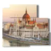 foto di budapest centro quadro del parlamento - version: 5 pannelli 102x93cm