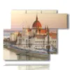 photos de budapest tableau centre du parlement - version: 6 pannelli 122x96cm