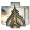painting big ben london - version: 5 pannelli 89x85cm