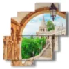 foto budapest stadt bild alte fischerbastei - version: 4 pannelli 77x78cm