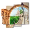 foto budapest citta quadro old fisherman bastion - version: 5 pannelli 106x98cm