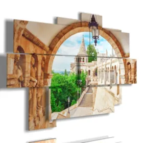 foto Budapest città quadro Old Fisherman Bastion