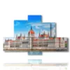 tableaux importants budapest le parlement - version: 6 pannelli 135x85cm