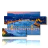 painting with photos of budapest in the evening - version: 7 pannelli 157x90cm