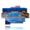 quadro con foto de budapest panoramica di sera - version: 9 pannelli 164x114cm