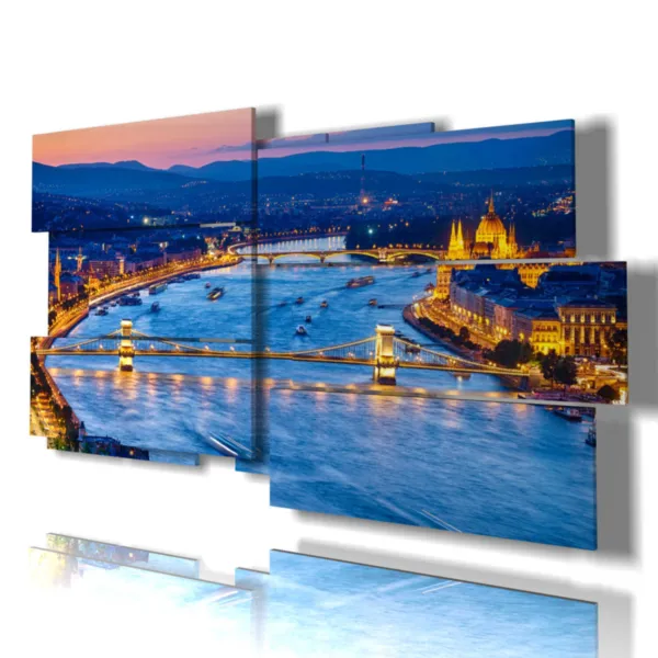 Gemälde Budapest Abend