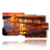 painting with photos of budapest city illuminated at sunset - version: 10 pannelli 183x100cm