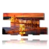 painting with photos of budapest city illuminated at sunset - version: 8 pannelli 186x97cm