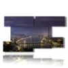 budapest tableau panoramique photos de nuit - version: 9 pannelli 177x101cm