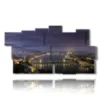 foto panoramiche di budapest quadro di notte - version: 11 pannelli 197x106cm