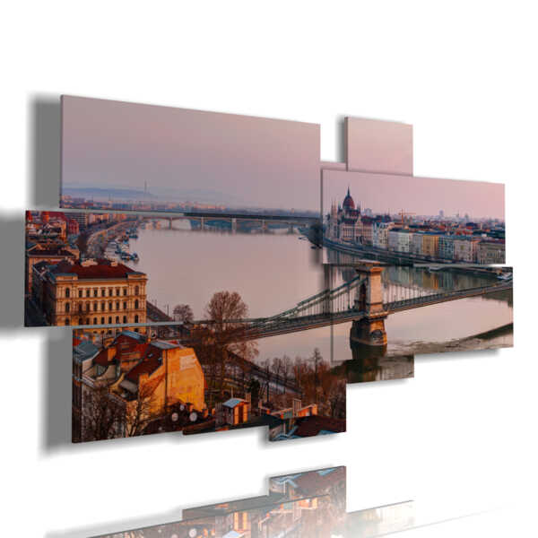 quadro con foto ponte delle catene Budapest