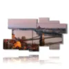 tableau avec photos pont des chaines de budapest - version: 9 pannelli 184x100cm