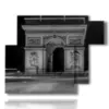 cuadros parisinos arc de triomphe en blanco y negro - version: 6 pannelli 122x96cm