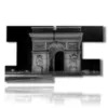 cuadros parisinos arc de triomphe en blanco y negro - version: 9 pannelli 177x101cm