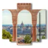 tableau budapest visuel - version: 5 pannelli 89x85cm