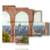painting budapest visual - version: 5 pannelli 104x90cm