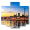 painting with photos budapest panoramic images - version: 5 pannelli 89x85cm
