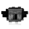 parisian paintings arc de triomphe black and white - version: 20 pannelli 258x152cm