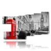 bild mit foto london rote kabine - version: 9 pannelli 184x108cm