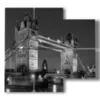 bild mit schwarzweissfotos von london - version: 4 pannelli 91x85cm